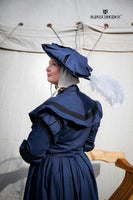 Landsknecht Pellerine Flora Blue/Black-GoblinSmith