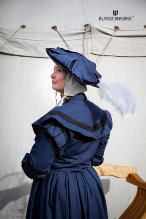 Landsknecht Pellerine Flora Blue/Black-GoblinSmith