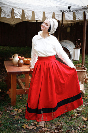 Landsknecht Skirt Flora Red/Black-GoblinSmith