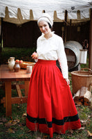 Landsknecht Skirt Flora Red/Black-GoblinSmith