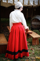 Landsknecht Skirt Flora Red/Black-GoblinSmith