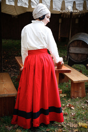 Landsknecht Skirt Flora Red/Black-GoblinSmith