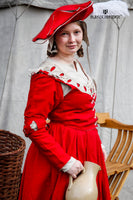 Landsknecht Sleeves Cuts Flora Red/Natural-GoblinSmith
