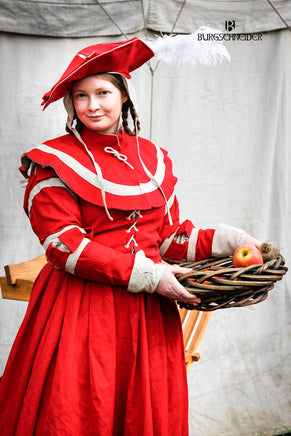 Landsknecht Pellerine Flora Red/Natural-GoblinSmith