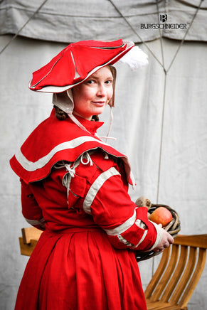 Landsknecht Pellerine Flora Red/Natural-GoblinSmith