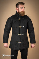 Gambeson With Removable Laced Arms Black-GoblinSmith