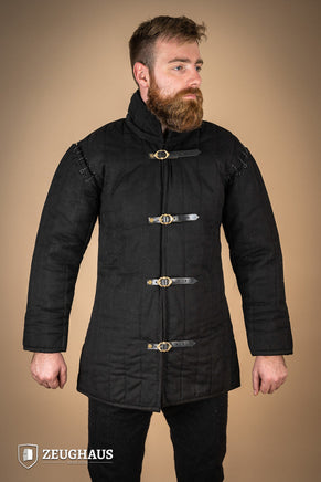 Gambeson With Removable Laced Arms Black-GoblinSmith