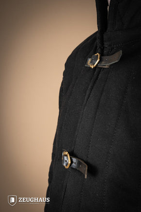 Gambeson With Removable Laced Arms Black-GoblinSmith