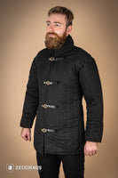 Gambeson With Removable Laced Arms Black-GoblinSmith