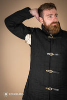 Gambeson With Removable Laced Arms Black-GoblinSmith