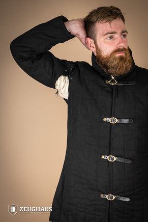 Gambeson With Removable Laced Arms Black-GoblinSmith