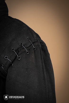 Gambeson With Removable Laced Arms Black-GoblinSmith
