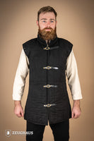 Gambeson With Removable Laced Arms Black-GoblinSmith