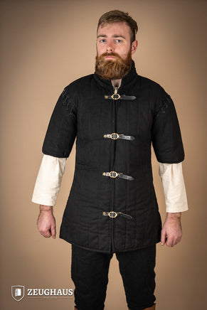 Gambeson With Removable Laced Arms Black-GoblinSmith