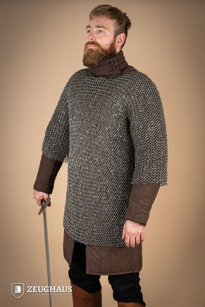 Chainmail Haubergeon Roundring Riveted 10mm Steel Oiled-GoblinSmith