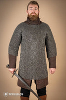 Chainmail Haubergeon Roundring Riveted 10mm Steel Oiled-GoblinSmith