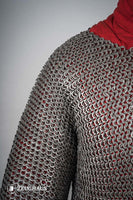 Chainmail Haubergeon Flatring Wedge Riveted 9mm Steel Oiled-GoblinSmith