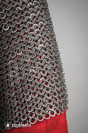 Chainmail Haubergeon Flatring Wedge Riveted 9mm Steel Oiled-GoblinSmith