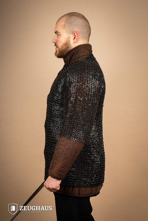 Chainmail Haubergeon Flatring Riveted 9mm Burnished-GoblinSmith