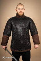 Chainmail Haubergeon Flatring Riveted 9mm Burnished-GoblinSmith