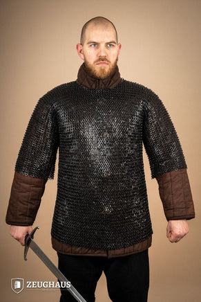 Chainmail Haubergeon Flatring Riveted 9mm Burnished-GoblinSmith