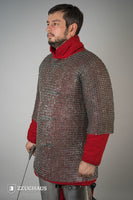 Chainmail Haubergeon Flatring Riveted 9mm Steel Oiled-GoblinSmith