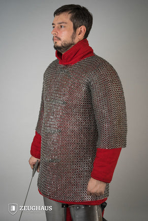 Chainmail Haubergeon Flatring Riveted 9mm Steel Oiled-GoblinSmith