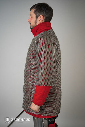 Chainmail Haubergeon Flatring Riveted 9mm Steel Oiled-GoblinSmith