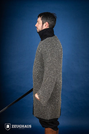 Chainmail Hauberk Roundring Riveted 10mm Steel Oiled-GoblinSmith