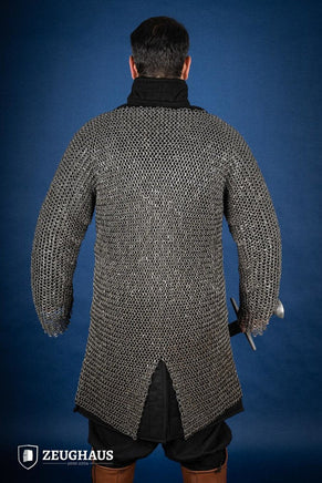 Chainmail Hauberk Roundring Riveted 10mm Steel Oiled-GoblinSmith