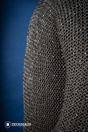 Chainmail Hauberk Roundring Riveted 10mm Steel Oiled-GoblinSmith