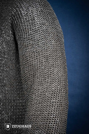 Chainmail Hauberk Flatring Riveted 6mm Steel Oiled-GoblinSmith