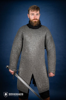 Chainmail Hauberk Flatring Riveted 6mm Steel Oiled-GoblinSmith