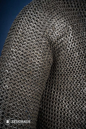 Chainmail Hauberk Flatring Wedge Riveted 9mm Steel Oiled-GoblinSmith