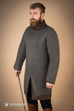 Chainmail Hauberk Roundring 9mm Steel Oiled-GoblinSmith