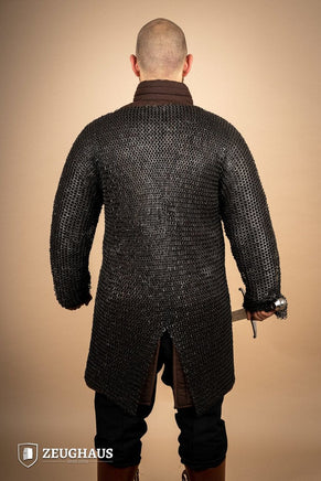 Chainmail Hauberk Flatring Riveted 9mm Burnished-GoblinSmith