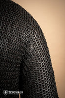 Chainmail Hauberk Flatring Riveted 9mm Burnished-GoblinSmith