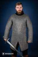 Chainmail Hauberk Flatring Riveted 9mm Steel Oiled-GoblinSmith