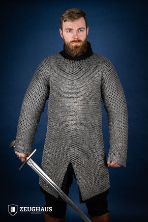 Chainmail Hauberk Flatring Riveted 9mm Steel Oiled-GoblinSmith
