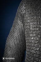 Chainmail Hauberk Flatring Riveted 9mm Steel Oiled-GoblinSmith