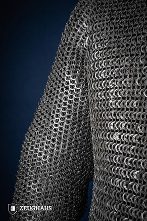 Chainmail Hauberk Flatring Riveted 9mm Steel Oiled-GoblinSmith