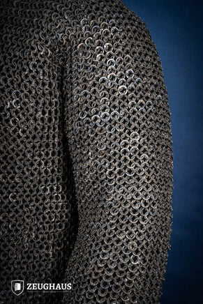 Chainmail Hauberk Flatring Riveted 9mm Titanium-GoblinSmith