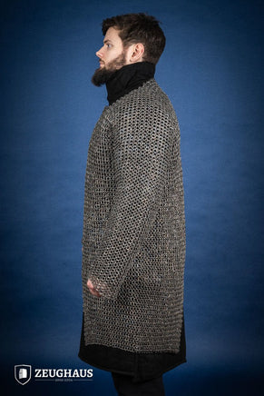 Chainmail Hauberk Flatring Riveted 9mm Titanium-GoblinSmith
