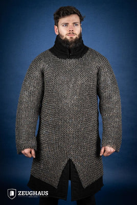 Chainmail Hauberk Flatring Riveted 9mm Titanium-GoblinSmith