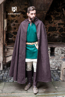 Wool Hooded Cloak Hibernus Brown-GoblinSmith