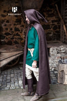 Wool Hooded Cloak Hibernus Brown-GoblinSmith