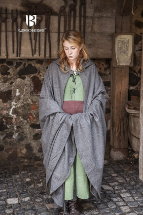 Wool Hooded Cloak Hibernus Grey-GoblinSmith