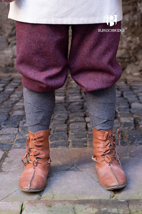 Rus Pants Ivar Herringbone Burgundy/Grey-GoblinSmith