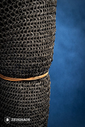 Chainmail Chausses Flatring Riveted 9mm Steel Oiled-GoblinSmith