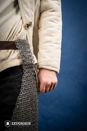 Chainmail Chausses Flatring Riveted 9mm Steel Oiled-GoblinSmith